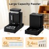 ZOMISIA Gravity Cat Feeder and Water Dispenser, 2 in 1 automatic pet feeder with 180 rotation, large capacity for small/medium dogs and cats - 2 of 4