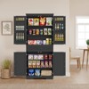 71.7” Tall Pantry Storage Cabinet, Kitchen Pantry Cabinet w/Drawer, Door Shelves, Adjustable Shelves, Large Kitchen Pantry for Dining Room, Black - 2 of 4