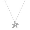 Haus of Brilliance Silver Diamond Accent Starfish Pendant Necklace - 2 of 4