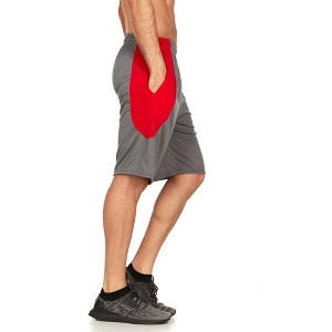 Mens Moisture Wicking Athletic Basketball & Gym Workout Shorts with Pockets - 1 of 2