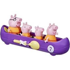 Peppa Pig Peppa’s Family Canoe Trip Preschool Toy: Includes 4 Figures, 1 Vehicle with Rolling Wheels; for Ages 3 and Up, Multicolor - 1 of 1