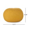 VisioGear Round Ottoman, Round Pouf Footrest Stool for Living Room, Yellow, 20"*20"*12" - 3 of 4