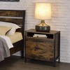 Acme Furniture Juvanth Nightstand Rustic Oak/Black Finish - 2 of 4