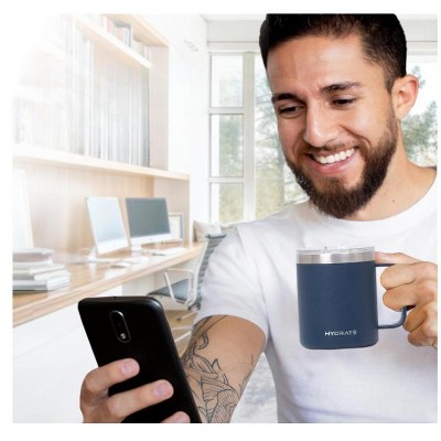 Hydrate 12oz Dark Blue Insulated Stainless Steel Travel Mug