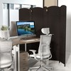 Tangkula 6-Panel Folding Room Divider Privacy Screen w/ Hand-woven Texture & Wood Frame - 3 of 4