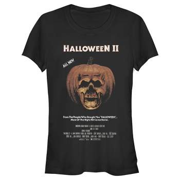 Juniors Womens Halloween II Skeleton Movie Poster T-Shirt