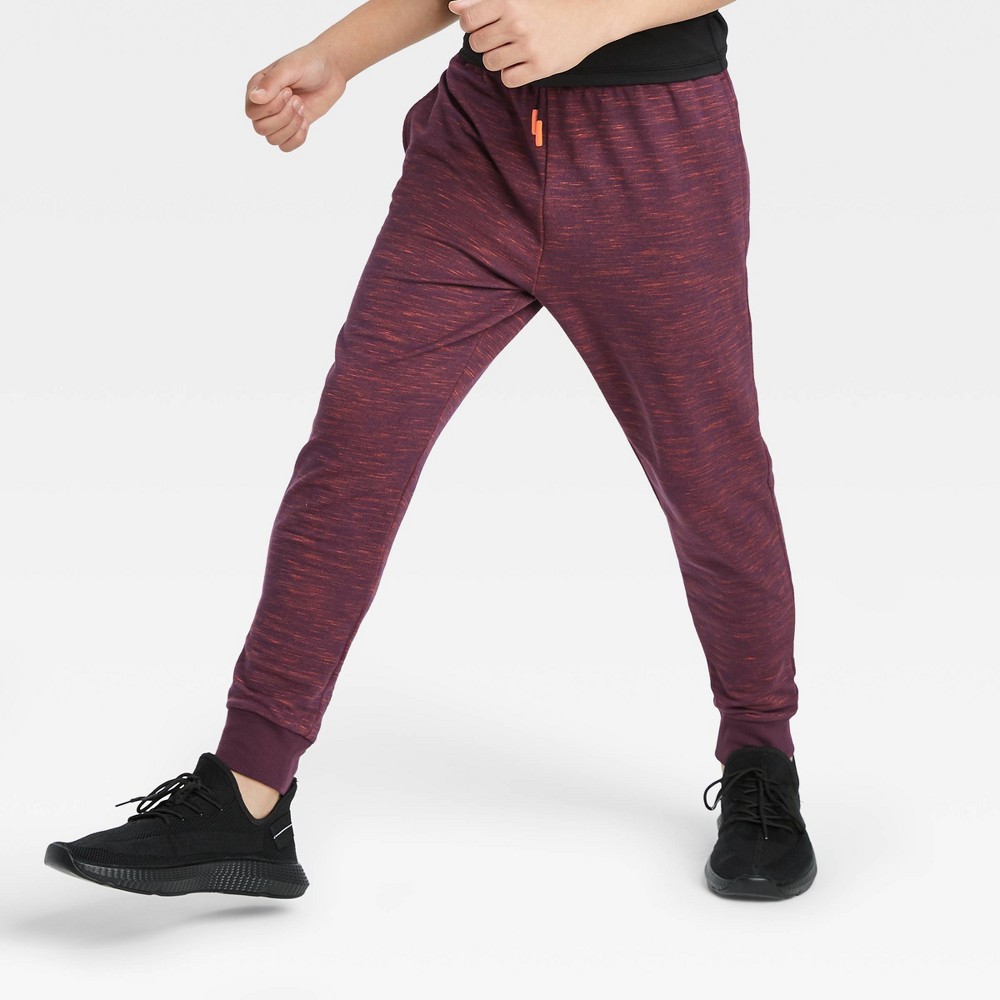 Boys' French Terry Jogger Pants - All in Motion Purple Heather XXL, Purple Grey was $20.0 now $10.0 (50.0% off)