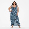 Women's Cascade Maxi High Low Dress - Wild Fable™ Navy Blue Floral - 2 of 3