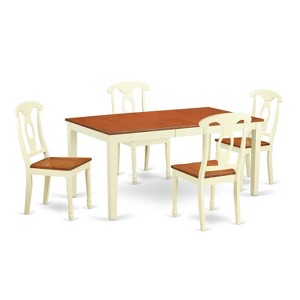 Dining Table Set for 8 - Solid Wood Kitchen Table with Chairs - Modern Room Set - 1 of 4