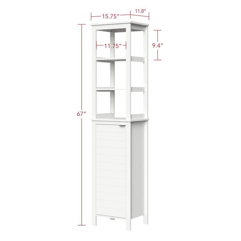 Madison Collection Linen Tower with Open Shelves - RiverRidge Home, 6 of 15