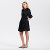 Women's Elbow Sleeve Drawstring Waist Mini Shirtdress - Universal Thread™ - 3 of 3