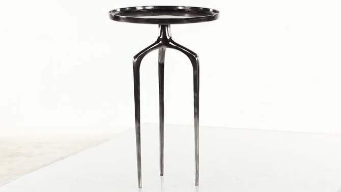 Contemporary Metal Tripod Accent Table - Olivia & May, 2 of 16, play video