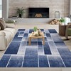 Large Area Rugs 9x12 Stain-Resistant Contemporary Dining Room Rugs, Soft Geometric Floor Mats, Easy Cleaning Modern Accent Carpet, Non-Shedding Rug - 4 of 4