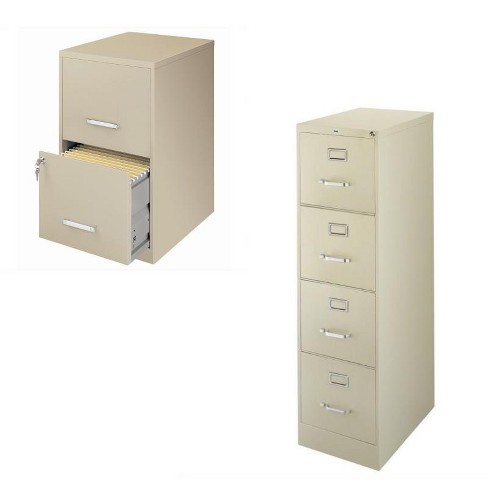 Set Include 1 2 Drawer And 4 Drawer Letter File Cabinet Set In