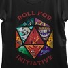 Dungeons & Dragons Roll For Initiative Crew Neck Short Sleeve Women's Black T-shirt - 2 of 3