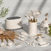 Itopfox 33-Piece Silicone Kitchen Utensil Set with Wooden Handles, Non-Stick Cooking Tools, Spatula, Ladle, Spoon, Tongs, Measuring Cup, Hooks & Mat - 2 of 4