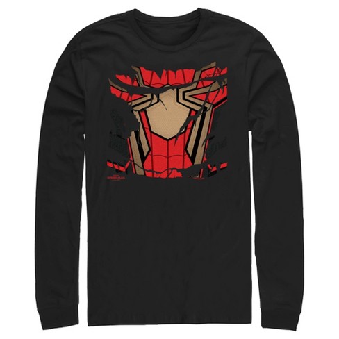 Men's Marvel Spider-man: No Way Home Ripped Iron Suit Long Sleeve Shirt ...