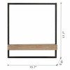 COWLOWN Industrial Wall Shelf, Wood & Iron Floating Shelves, Hanging Shelf for Home Decor for Farmhouse, Entryway, Kitchen Decor - 3 of 4
