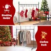Tangkula Christmas Stocking Holder 46" Metal Stocking Stand with Christmas Decorations Freestanding Stocking Hanger Clothes Rack w/ 10 Hooks - 4 of 4