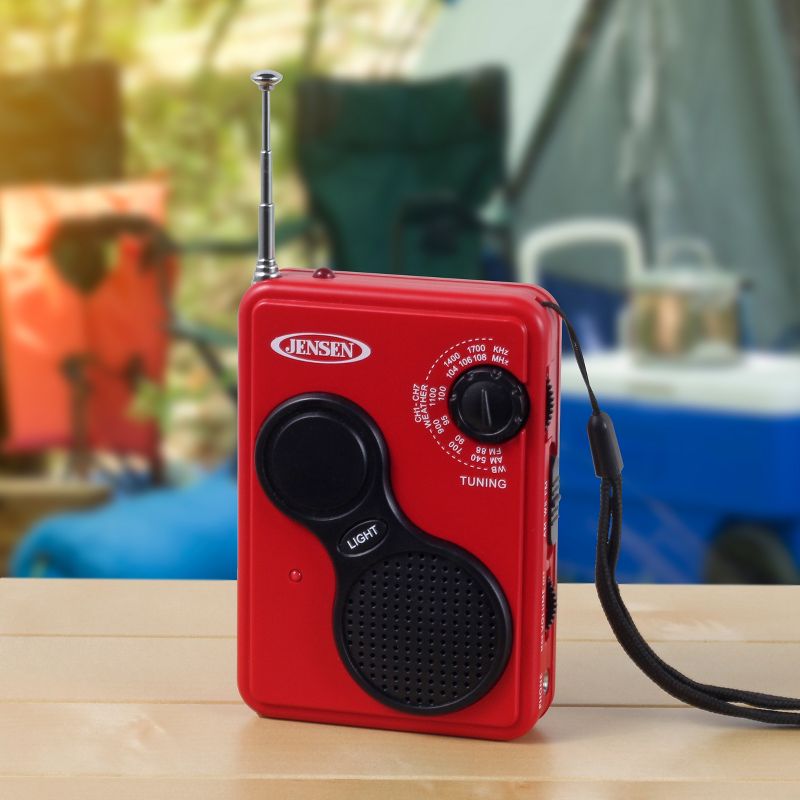 JENSEN JEP-100 Portable AM/FM Weather Band Radio with Flashlight, 6 of 7