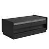 ACEPANO 47.2 in. W Modern Rectangular Wooden Coffee Table with 4 Drawers & 2 Display Shelves for Living Room-Black - 4 of 4