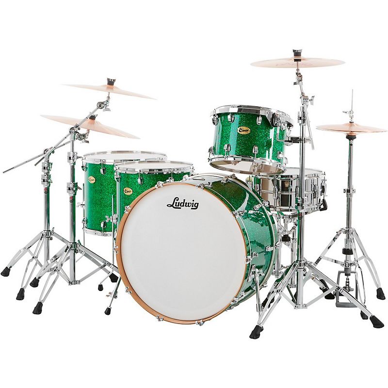 Ludwig Centennial Zep 4-Piece Shell Pack Green Sparkle, 2 of 5