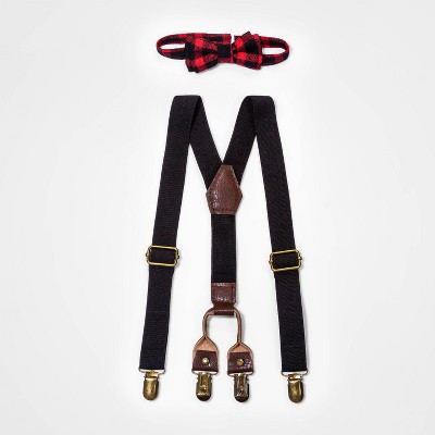 Toddler Boys' Suspender Set - Cat & Jack™ Black