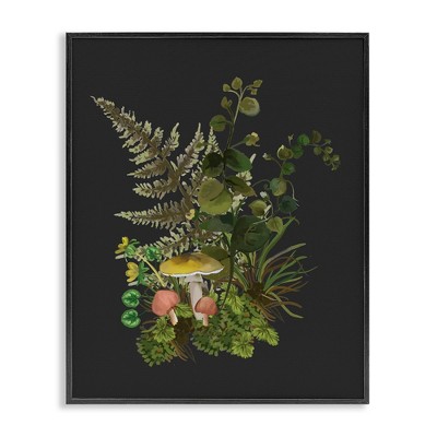 Stupell Industries Forest Herbs Sprouting Nature Black Framed Giclee Art