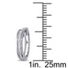 EVERLY JEWELRY | Sterling Silver 1/4 CT TW Diamond Hoop Earrings - 3 of 4