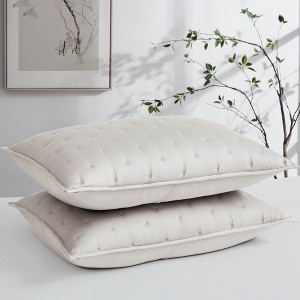Southshore Fine Living, Set of 2 Quilted Shams, Luxurious 300-thread-count 100% rayon from bamboo - 1 of 3
