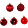 Kurt Adler Shatterproof Christmas Tree Ornaments, Multi-finished Red Balls, 2.5" (30-Count) - 4 of 4