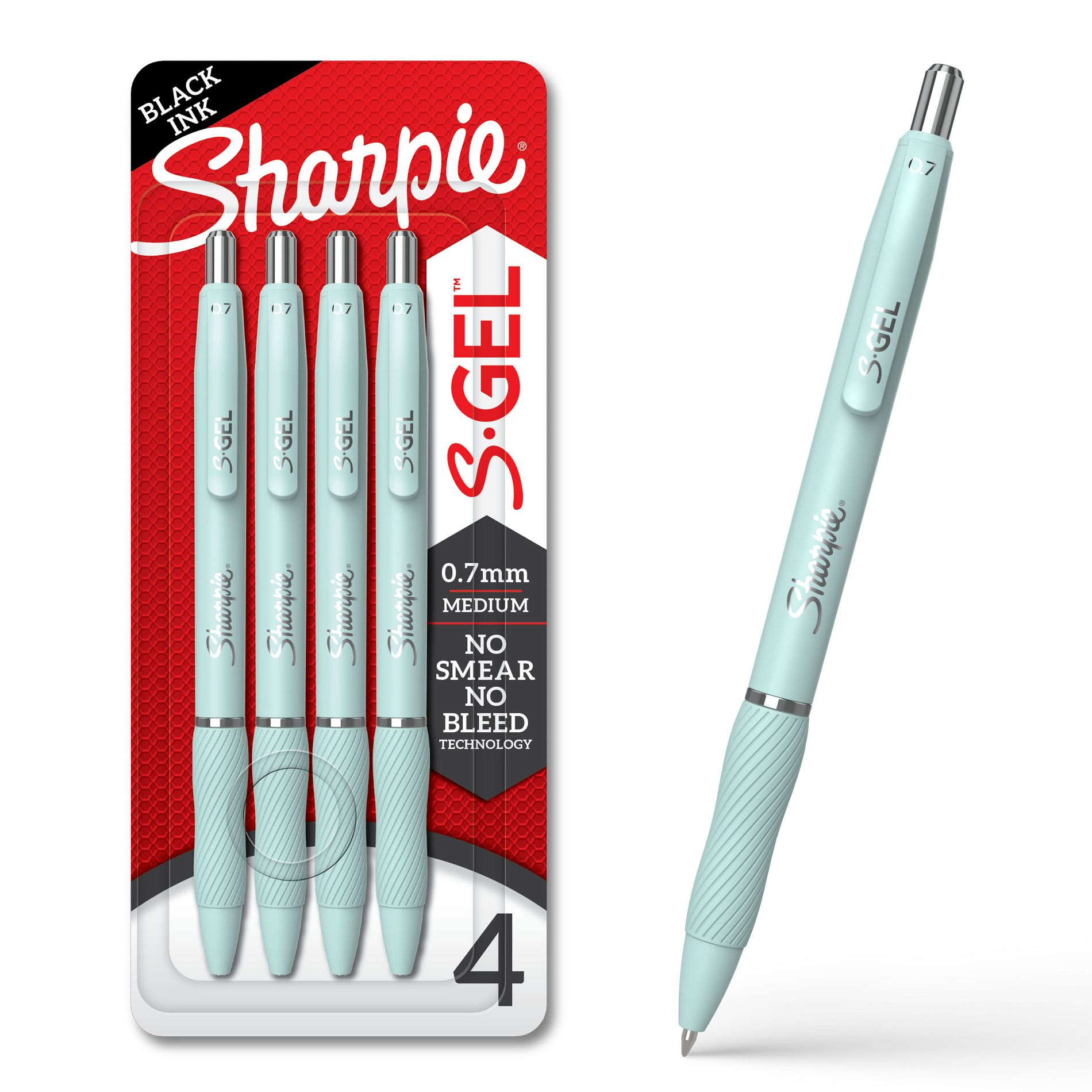 Sharpie 4pk S-Gel Pens Ocean Fog Barrel 0.7mm Tip Black Ink