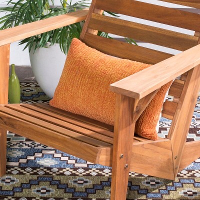 Tropical Orange Rectangular Outdoor Throw Pillow Set