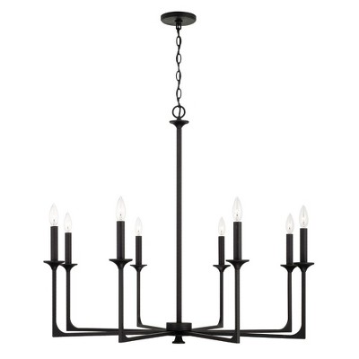 Capital Lighting Clint 8 - Light Chandelier in  Black Iron