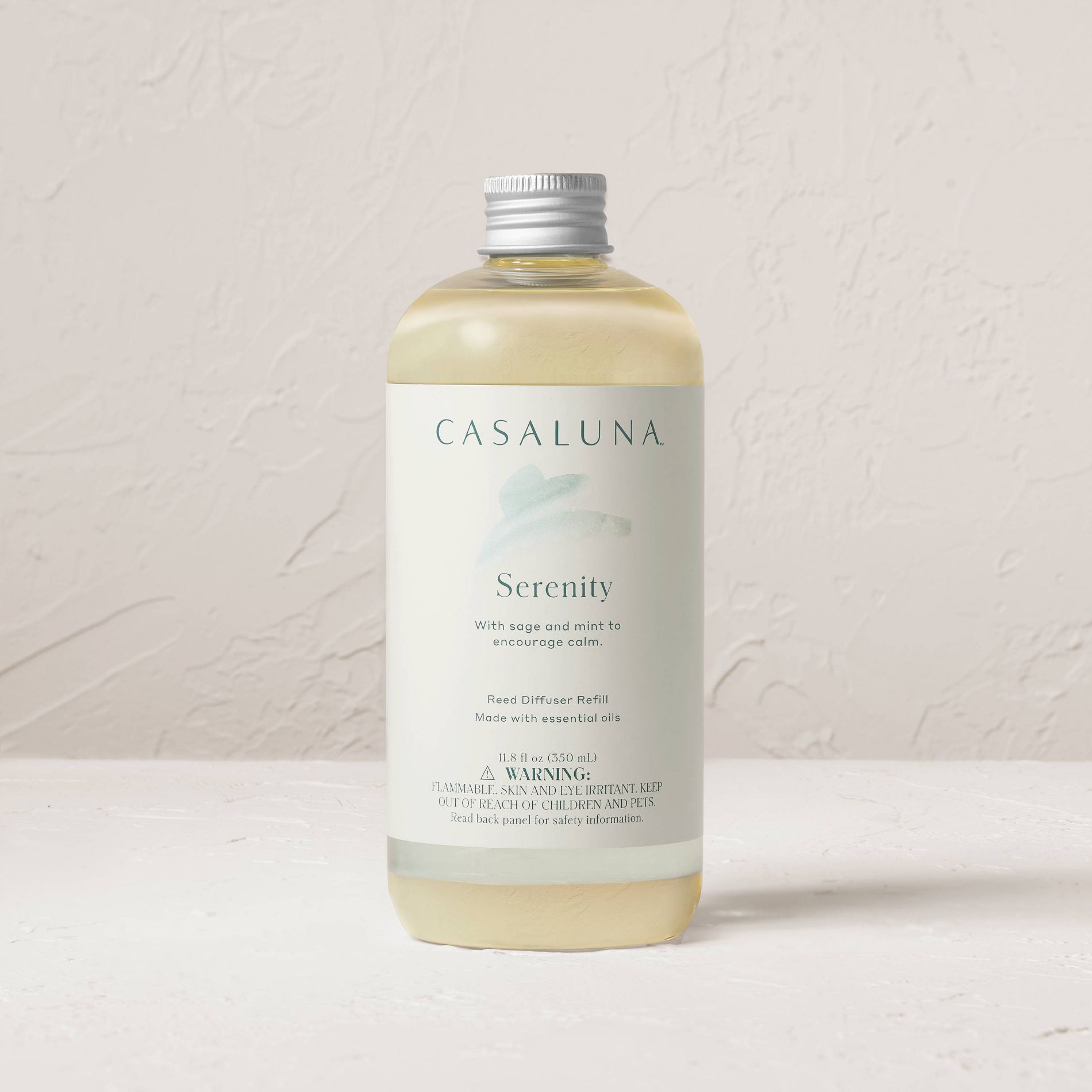 350ml Serenity Reed Diffuser Refills - Casaluna™: Essential Oils, Spa Ambiance, Sage & Mint Aroma