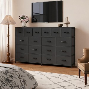 metal frame dresser Sauder Boulevard Cafe Industrial 6-Drawer Dresser with Metal Frame, Black  Finish