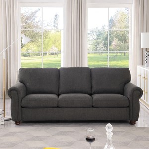 High-quality Chenile Fabric 3-Seater Sofa for Small Spaces, Living Room - The Pop Home - 1 of 4