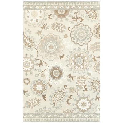 Oriental Weavers Craft 93005 Ivory/ Grey Indoor Area Rug - 3'6" x 5'6"