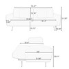 NicBex 70.47 Inch Convertible Sofa Couch with Split Backrest and 2 Throw Pillows for Living Room,Bedroom,Office,Apartment - 3 of 4