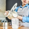Unique Bargains 3.3 Borosilicate Glass Wood Lid V-shaped Spout Scale Measuring Cup 250ml White - 4 of 4
