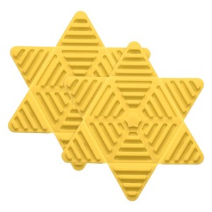 Unique Bargains Hexagon Star Heat Resistant Silicone Trivet Mat for Pots Coasters 2 Pcs - 1 of 4