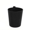 Unique Bargains Car Trash Can Portable Air Conditioning Vent Trash Bin Black 1 Pc 5.5" Length 4.3" Width 5.9" Height Faux Leather - 3 of 4