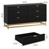 ODK 6 Drawer Dresser for Bedroom, 53.5” Large Dresser with Wide Storage, Modern Chest Organizer with Metal Legs, Chest of Drawers for Bedroom - 3 of 4