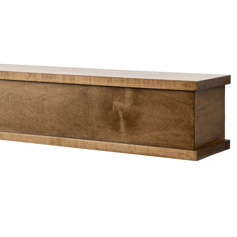 Modern Ember Muirwood Maple Wood Fireplace Mantel Shelf | Elegant Transitional Design with Symmetrical Top & Bottom Molding - Wall Mounted, 2 of 10