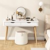 Tangkula 43.5" Writing Desk w/2 Drawers Anti-Tipping Kits & Solid Rubber Wood Legs - 4 of 4