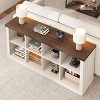 Storage Organizer Bookshelf, Horizontal Bookcase，Long Low Bookshelves for Living Room，62 Inch Wood Storage Bookcase for Entryway - 3 of 4