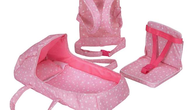 First Class 5-Piece Doll Travel Set - Pink/Stars, 2 of 7, play video