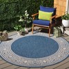 Beach House BHS276 UV & Stain Resistant Non-Shedding Power Loomed Indoor/Outdoor Rugs - Safavieh - 2 of 4