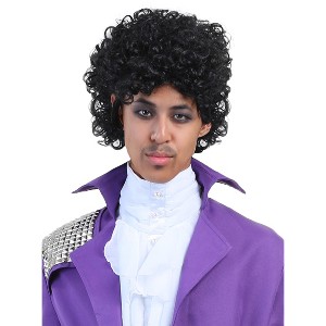 HalloweenCostumes.com  Men  Rock Legend Wig for Men, Black - 1 of 2