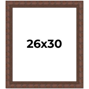 PosterPalooza | 26x30 Wide Bamboo Picture Frame, UV Acrylic, 4 Finishes - Brown, Black, Silver, and Natural - 1 of 4